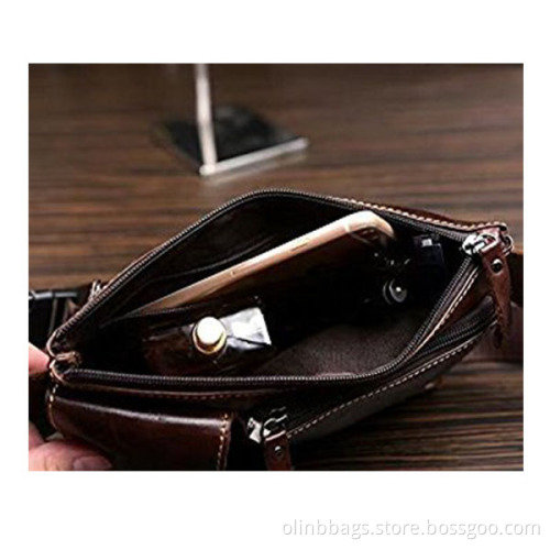 New Design Leather Strap Men Waist Bags